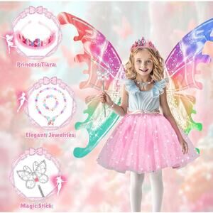 Kids Light Up Dress Up Wings *pink*